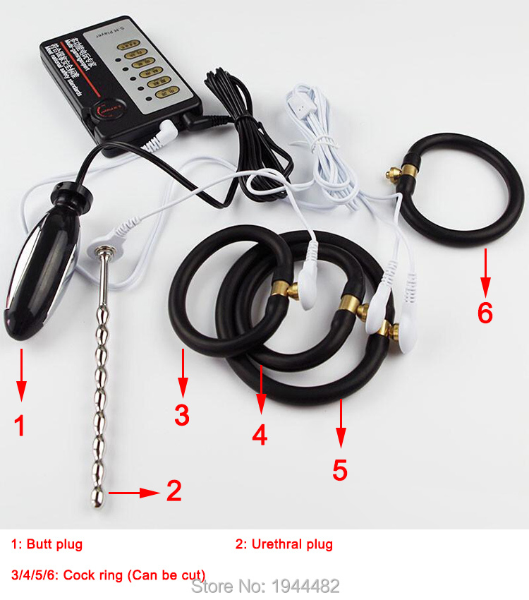 Stainless Steel Urethral Plug And Estim Anal Cock Ring For Electro Shock Therapy Adult Sex Toy - 9