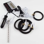 Urethral Penis Plug Electro Shock Sounding Stretcher Stainless Steel With Anal E-stim Cock Ring Electric Sex Toys