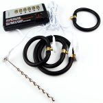Urethral Penis Plug Electro Shock Sounding Stretcher Stainless Steel With Anal E-stim Cock Ring Electric Sex Toys - 4