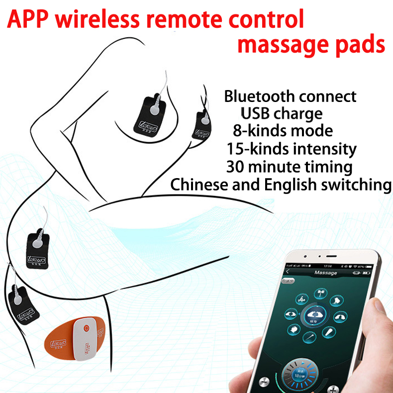 Usb Rechargeable Wireless Remote Control Massage Stimulator Electro Shock Kits Bdsm Sex Toy With Orgasm Pads - 1