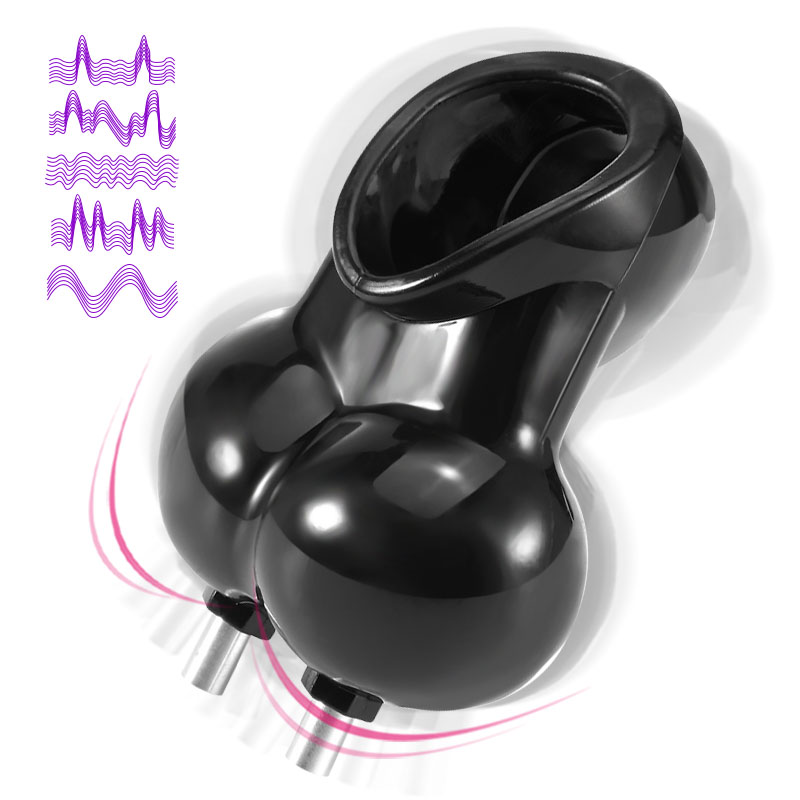 Male Intimate Pleasure Device Reusable Thick Electric Shock Penis Sleeve Scrotum Bondage Estim Masturbator - 2