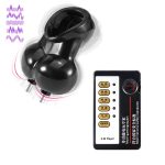 Electric Shock Reusable Condoms Scrotum Bondage Estim Penis Sleeve Thick Condom Male Masturbator Intimate Goods - 2