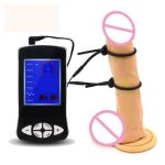 Male Masturbator Electrical Stimulation Massage Penis Rings Electro Shock Sex Toys Kit Cock Ring Sextoys Adults For Men