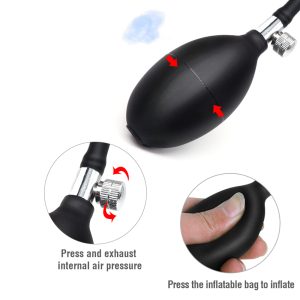 Adult Anal Plug Inflatable Butterfly Beads Gay Large Dildo Pump Sex Toys For Men Silicone Dilators - 2