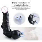 Electro Shock Sex Ball Stretcher Chastity Cage Cockrings Male Scrotum Ring Medical Stimulation Toys - 5