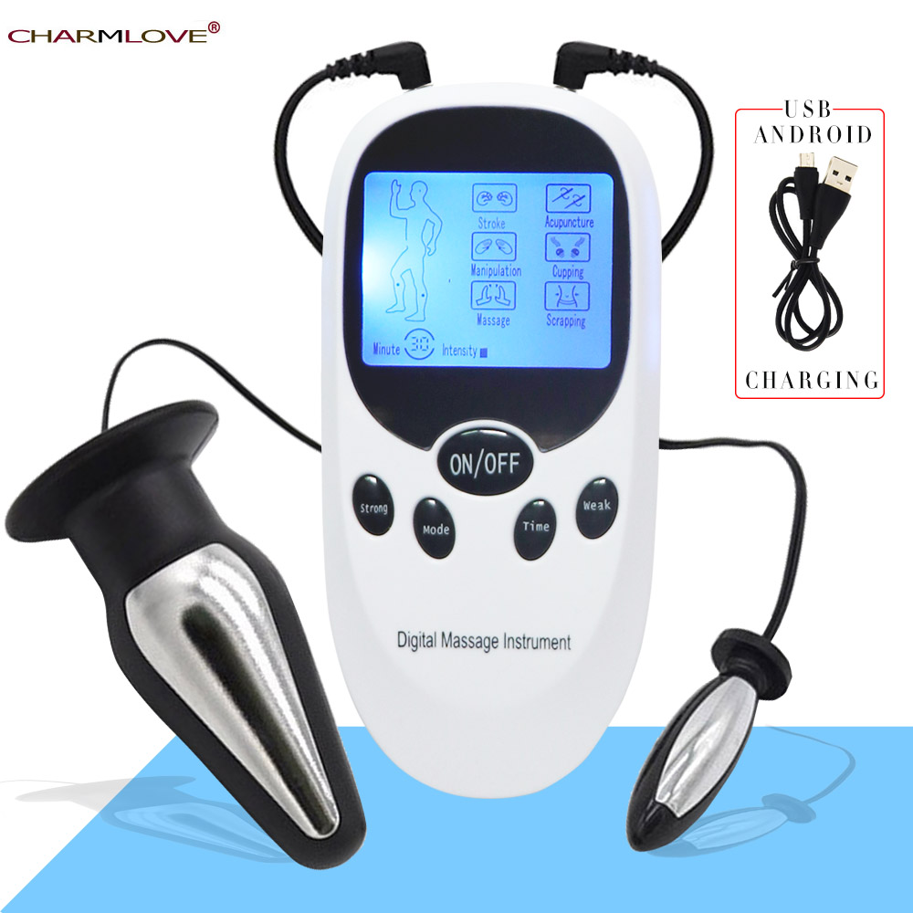 Usb Rechargeable Large Plug For Electro Massage Anal Stimulation Medical Play Adult Games For Women - 1