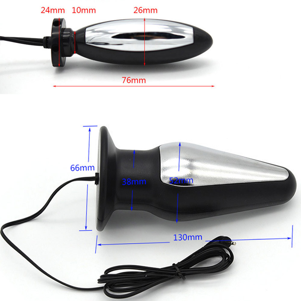 Usb Rechargeable Large Plug For Electro Massage Anal Stimulation Medical Play Adult Games For Women - 9