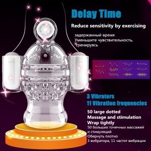 Penis Vibrator For Men Glans Massager Trainer Enhancement Erection Vibration Male Masturbation Delay Adult Sex Toy Product - 2