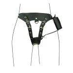 Jd040 Black Leather Electric Shock Chastity Device Electro Sex Toys Stimulation For Tens Adult Game - 2