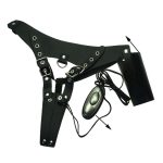 Jd040 Black Leather Electric Shock Chastity Device Electro Sex Toys Stimulation For Tens Adult Game - 4
