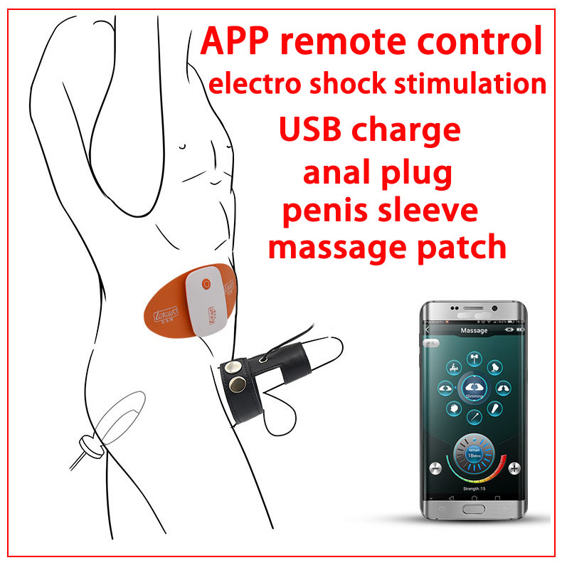 Intelligent Remotecontrolled Medical Themed Sex Toys Electro Shock Kit With Anal Plug Penis Ring Massage Patch - 2