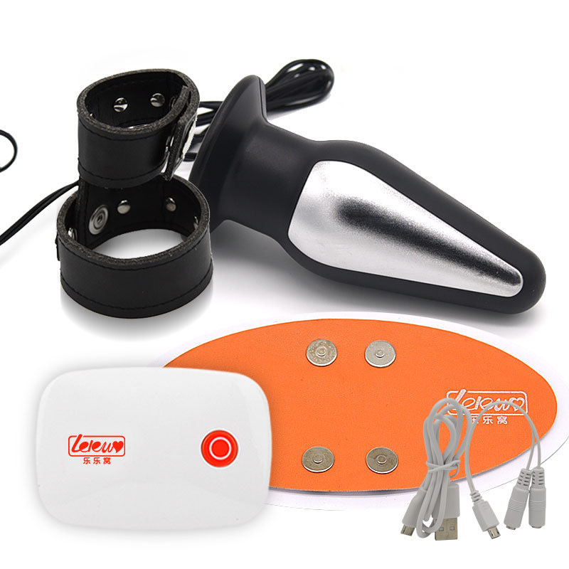 Intelligent Remotecontrolled Medical Themed Sex Toys Electro Shock Kit With Anal Plug Penis Ring Massage Patch - 3