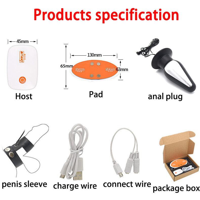 Intelligent Remotecontrolled Medical Themed Sex Toys Electro Shock Kit With Anal Plug Penis Ring Massage Patch - 4