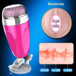 Male Masturbation Adult Sex Toys Hands-free Men's Vibration Pocket Pussy Realistic Tpe Vagina Uterus Penis Massager Aircraft Cup - 3