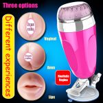 Male Masturbation Adult Sex Toys Hands-free Men's Vibration Pocket Pussy Realistic Tpe Vagina Uterus Penis Massager Aircraft Cup - 2