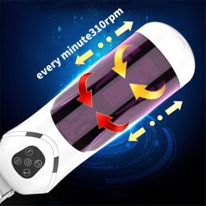 Masturbator Cup Automatic Telescopic Rotating Intelligent Induction Thrusting Pronunciation Male Masturbation Charging Aircraft - 2