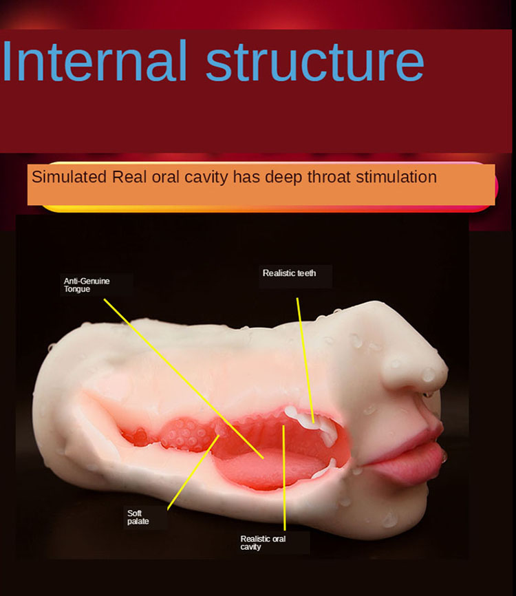 Male Masturbator With Deep Throat Pocket Oral Simulation Vibrator Function For Realistic Pleasure Experience - 3