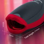 Realistic Mouth Deep Throat Blowjob Male Masturbator Heating Vibrating Clip Sucking Masturbation Adult Sex Toy For Men - 5