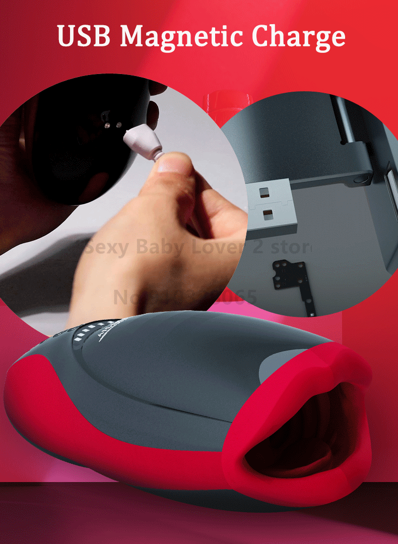Deluxe Male Masturbator Toy With Realistic Mouth Deep Throat Heating Vibrating Suction Features For Adult Pleasure - 11