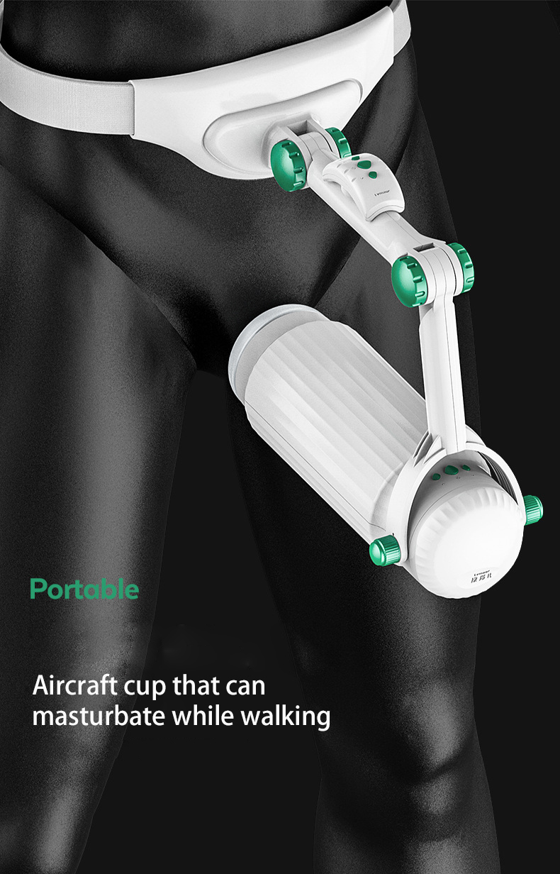 Remote Control Automatic Telescopic Penis Massager Adjustable Adult Sex Toy Wearable Aircraft Cup Articulated Arm Masturbation Aid - 4