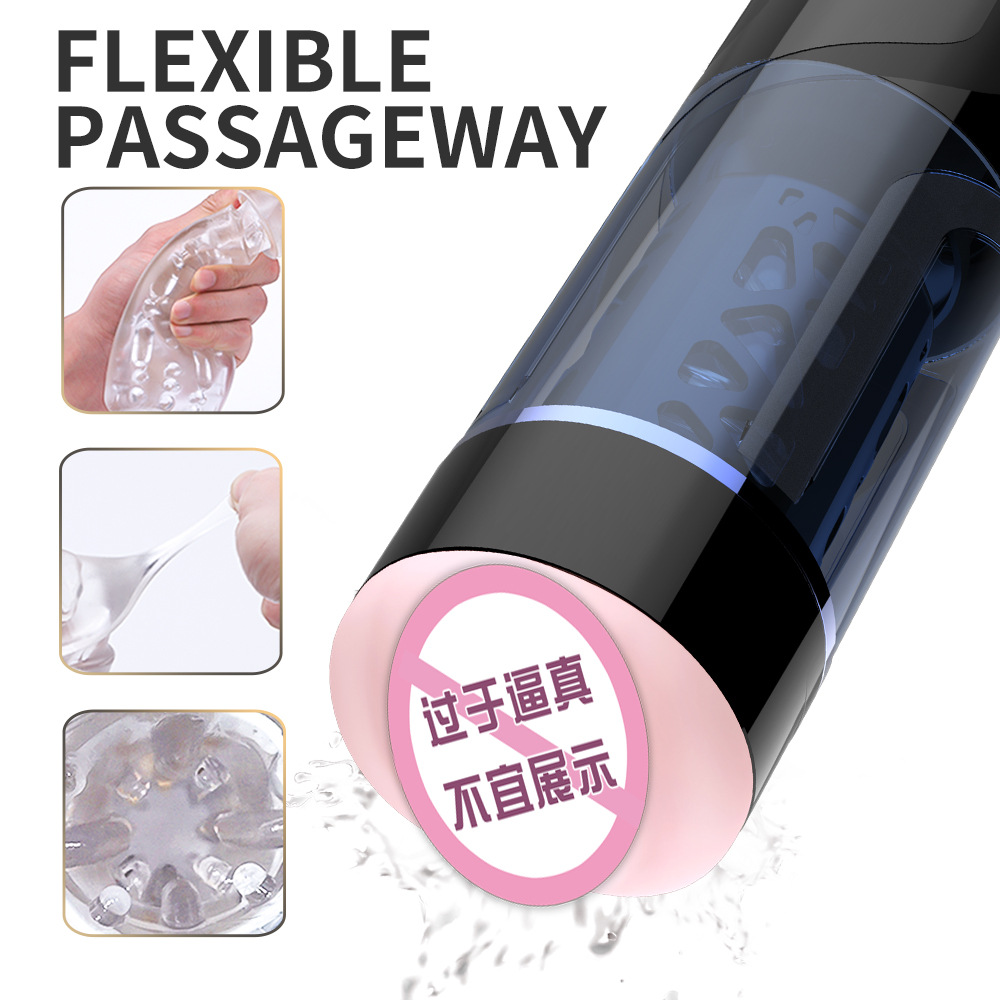 Automated Male Masturbator With Bluetooth Sexy Moans Realistic Vagina Piston Telescopic Rotation - 12