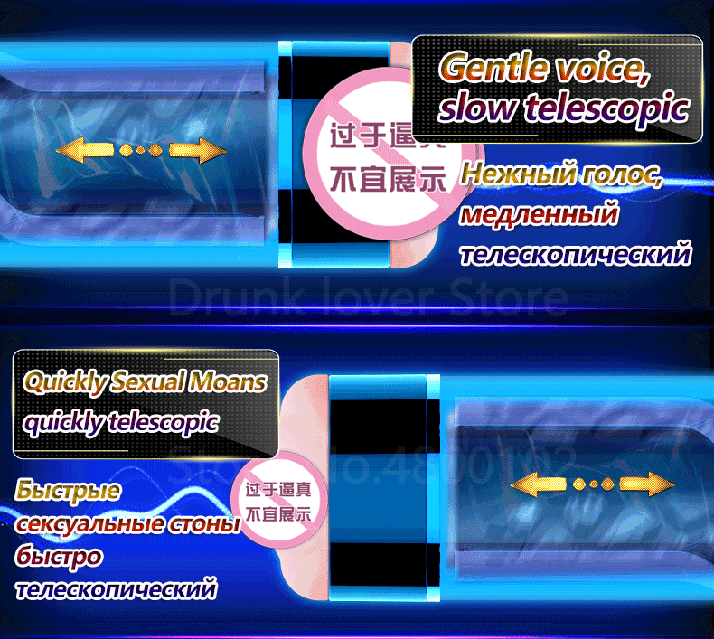 Automated Male Masturbator With Bluetooth Sexy Moans Realistic Vagina Piston Telescopic Rotation - 6