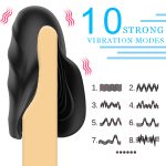 Design Male Automatic Masturbator 10 Speeds Vibrating Penis Delayed Ejaculation Trainer Adult Sex Toys For Masturbation - 3