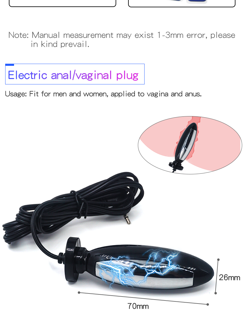 Electrostimulation Bdsm Toys Kit Electric Anal Plug Nipple Clit Clamps Penis Scrotum Shock Massage Pads - 1