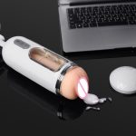 Electric Voice Interactive Clamping Sucking Male Masturbator Rubber Cunt Artificial Vagina Vibration Man Sex Toys For Adults Men - 3
