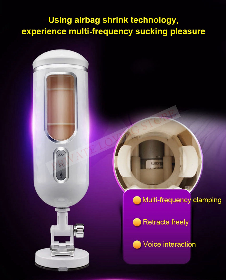 Electric Male Masturbator Voiceinteractive With Vibration Realistic Artificial Vagina Adult Sex Toy For Men - 8