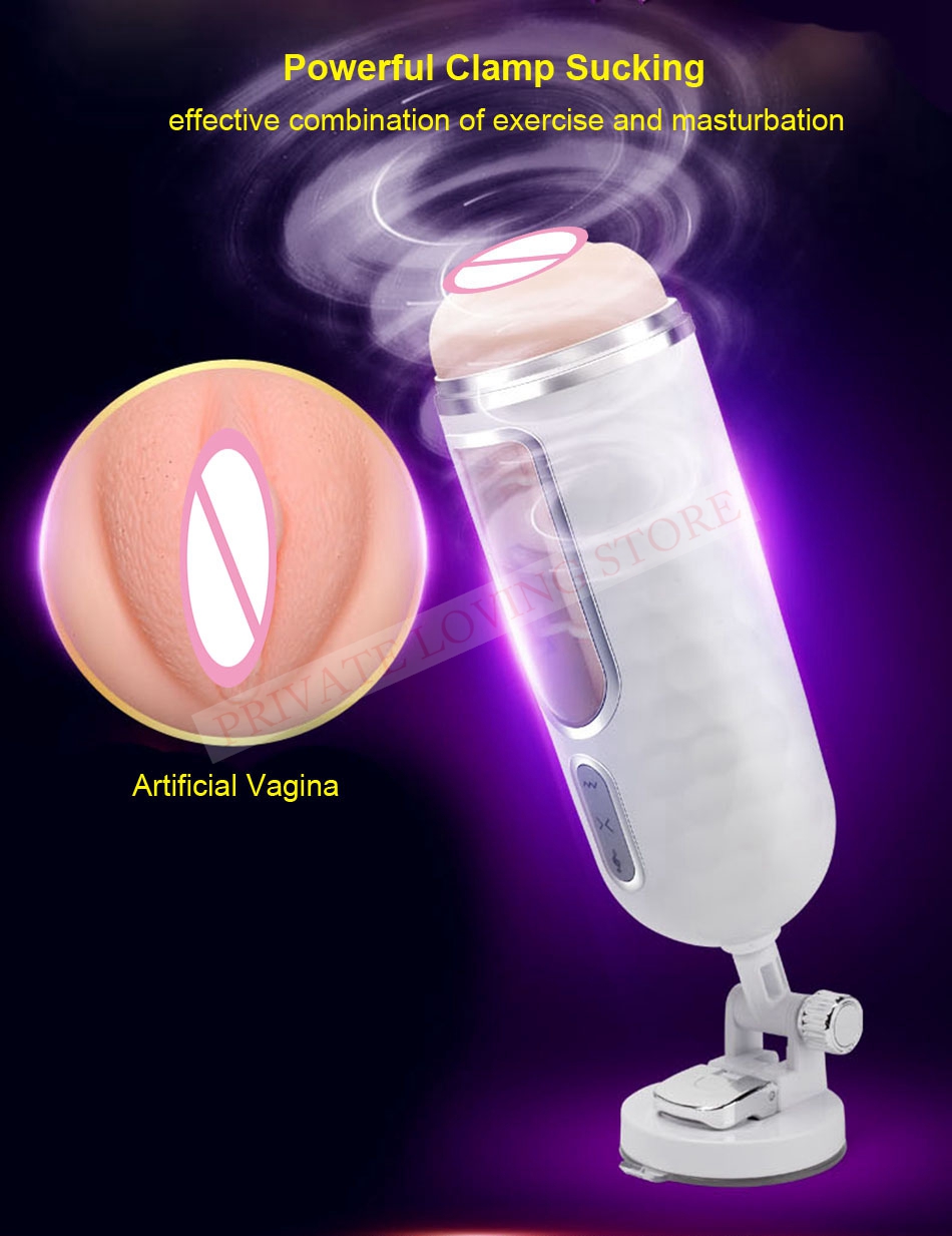 Electric Male Masturbator Voiceinteractive With Vibration Realistic Artificial Vagina Adult Sex Toy For Men - 4