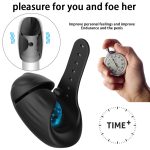 Glans Vibrator Penis Massager Exerciser 8 Speed Male Masturbator Ejaculation Delay Trainer Adult Sex Toys For Men Shop - 3
