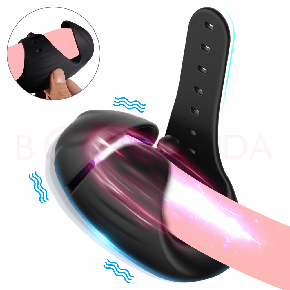 8speed Glans Vibrator Male Massager Exerciser Masturbator Ejaculation Delay Trainer Adult Sex Toys For Men - 1
