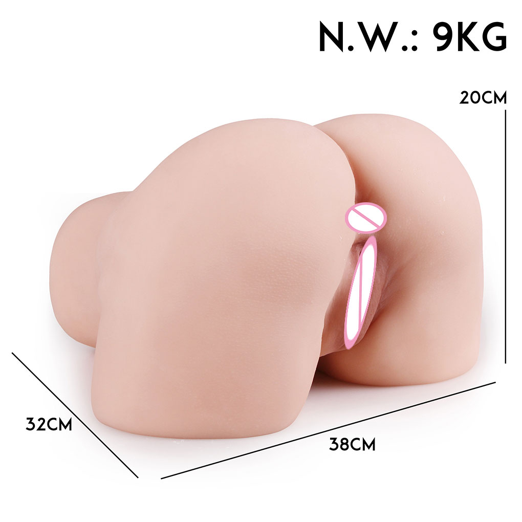 3d Realistic Large Size Half Body Adult Toy 9kg Dual Channel Male Pleasure Device Authentic Vagina And Anus Design - 1