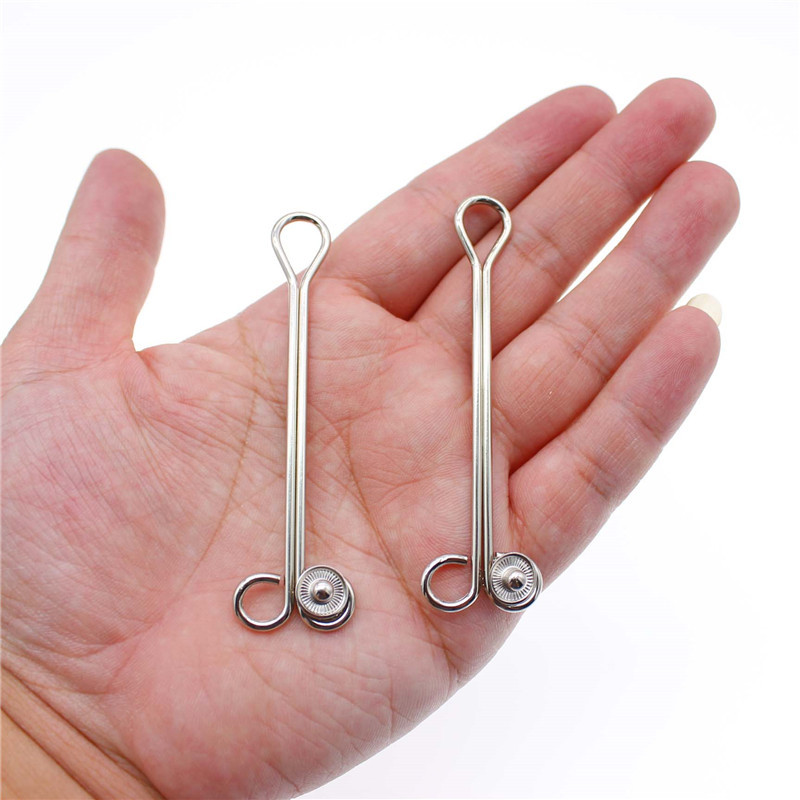 Adult Pleasure Games Femalefriendly Electro Shock Nipple Clamps Metal Stimulator Bdsm Accessories - 7