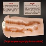 Vibrador Masculino Vagina Anal Double Channel Male Masturbator Real Pussy Sex Toy Homme Masturbateur - 4