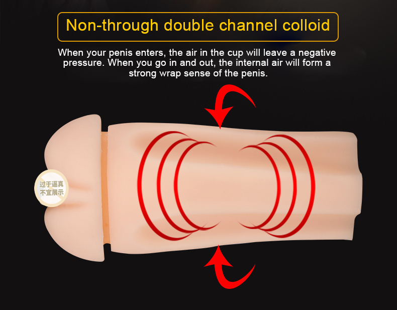 Dual Channel Male Masturbator Realistic Vaginal And Anal Sex Toy For Men Vibrating Pleasure Device - 8