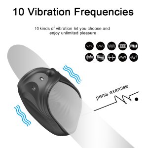 Blowjob Glans Vibrator Penis Massager Exerciser 10 Modes Male Masturbator Ejaculation Delay Last Trainer Adult Sex Toys For Men - 2