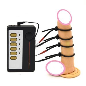 Electric Shock Penis Ring Delayed Ejaculation Stimulator Sex Cock Enlarger Delay Time Toys For Male Masturbator