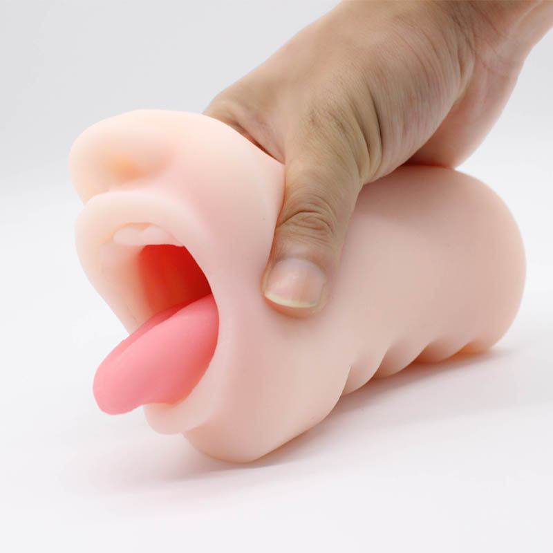 Male Masturbator Cup Realistic Deep Throat Oral Sex Toy Silicone Mouth Tongue Durable Pocket Pussy For Enhanced Pleasure - 2