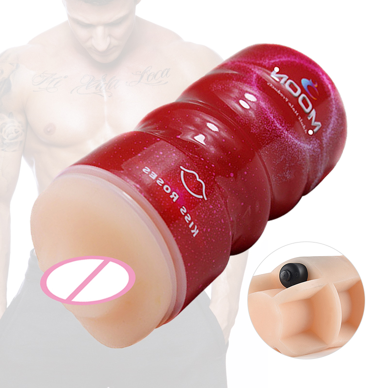 Dualended Male Masturbator Cup With Realistic Vaginal Anal Oral Features Vibrating Sex Toy For Men - 12