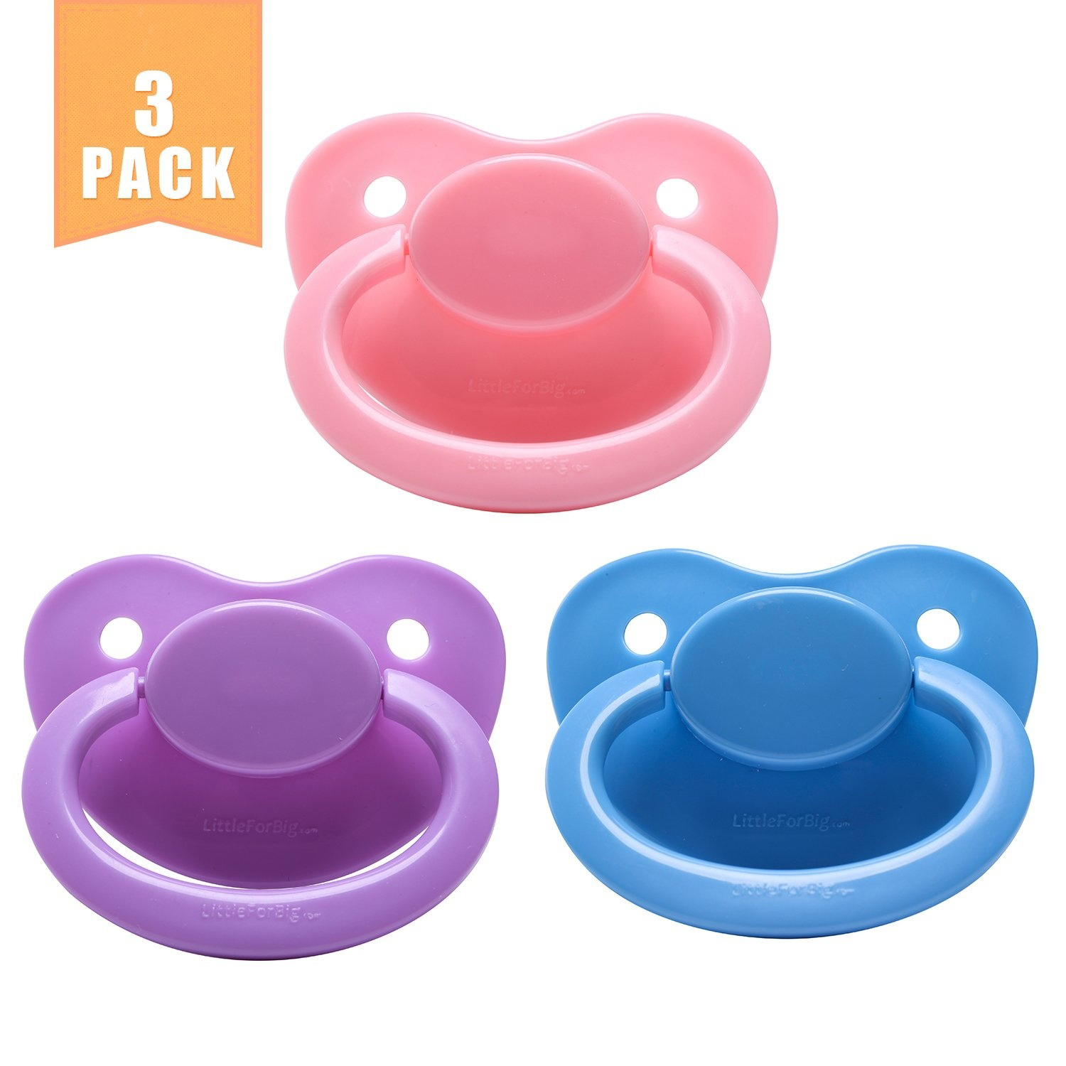 Threepack Adultsized Baby Pacifiers Abdlfriendly Comforting Dummy For Age Play Role Play And Therapy - 1