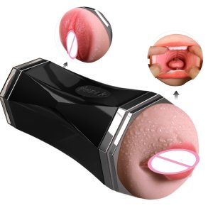 Male Masturbator Electric Vagina For Men Pussy Mouth Double Pocket Sex Toys Adult Vibrator Masturbation Cup