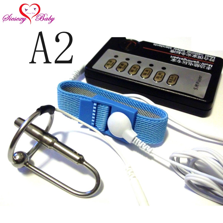 A2 Medical Grade Urethral Dilators Tens Adult Game Electric Shock Penis Plug Ring Electro Stimulation Sex Toy - 1