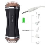 Masturbation Cup Electric Vagina For Men Pussy Mouth Double Pocket Male Masturbator Sex Toys Adult Vibrator - 3