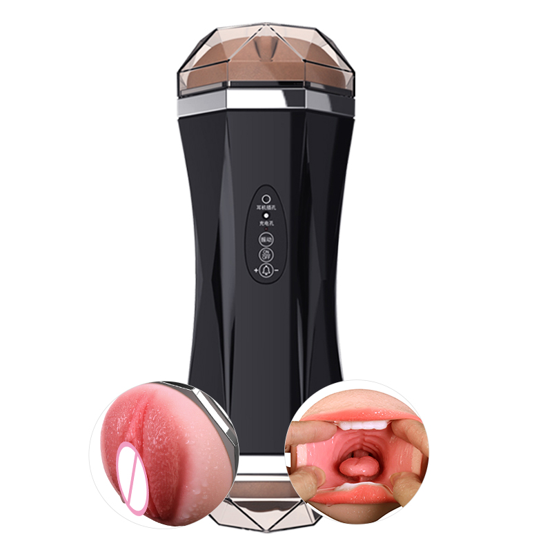 Male Vibrator Masturbator Electric Double Pocket Pussy And Mouth Sex Toy Adult Pleasure Device For Men - 10