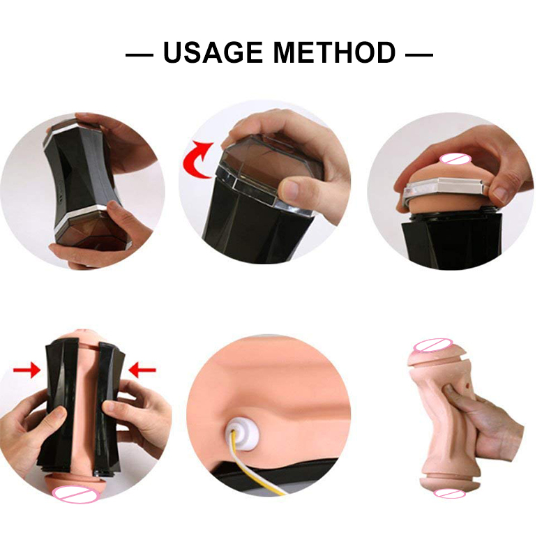 Male Vibrator Masturbator Electric Double Pocket Pussy And Mouth Sex Toy Adult Pleasure Device For Men - 8