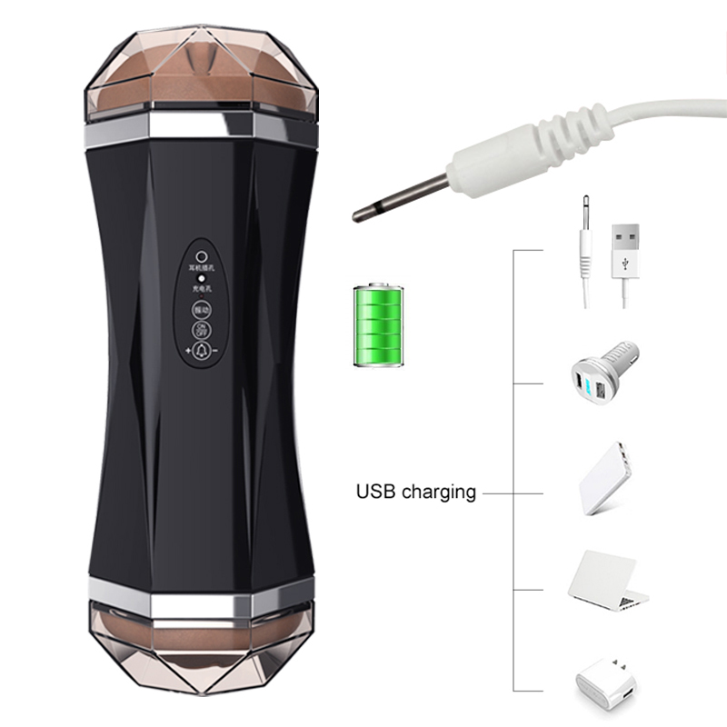 Male Vibrator Masturbator Electric Double Pocket Pussy And Mouth Sex Toy Adult Pleasure Device For Men - 6