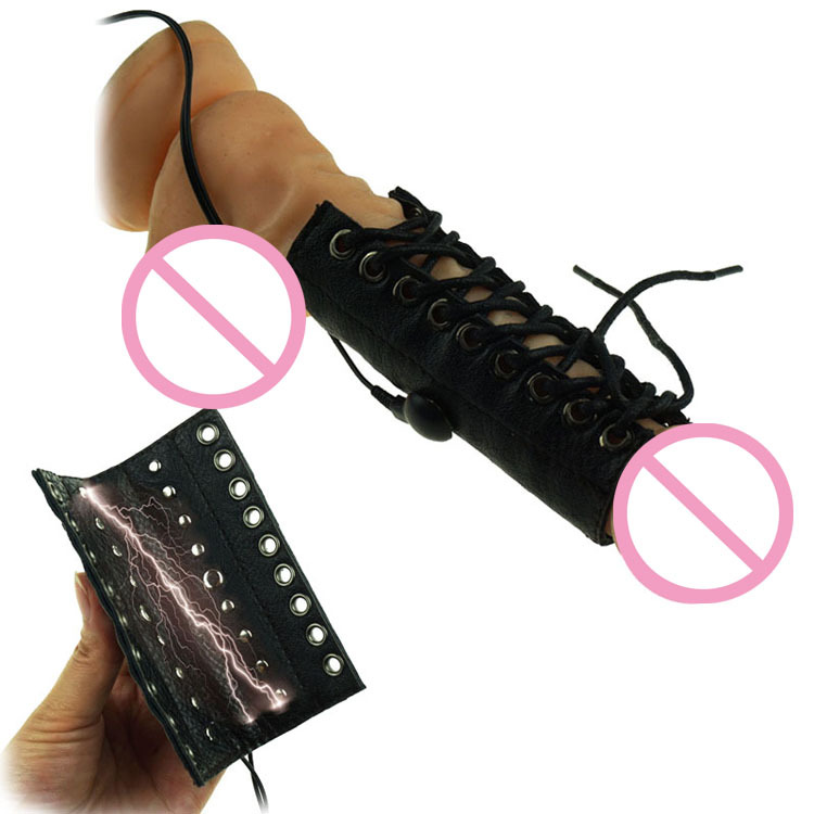 Electro Shock Penis Sleeve Bondage Cock Ring Mens Adult Bdsm Kit For Electrical Stimulation Sex Toys - 1