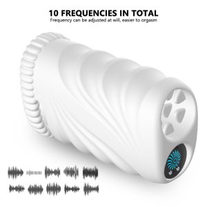 Male Penis Exerciser Vibrator Masturbator Cup Trainer Stimulate Massage Delay Lasting Stamina Sex Toys - 2